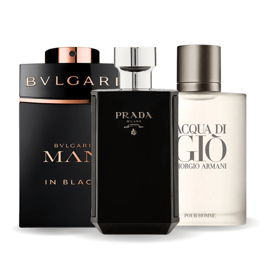 Sada 3 Parfémů | Bvlgari In Black · Acqua di Giò · L'Homme Prada Intense
